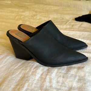 Black mule booties